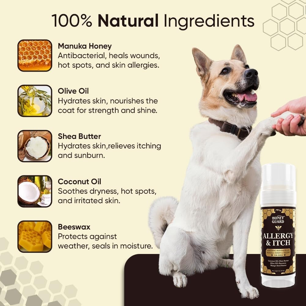 Iheartdogs Honey Guard Allergy and Itch Relief Dog Healing Balm for Paw, Nose
