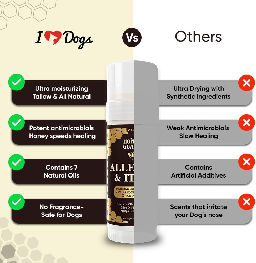 Iheartdogs Honey Guard Allergy and Itch Relief Dog Healing Balm for Paw, Nose