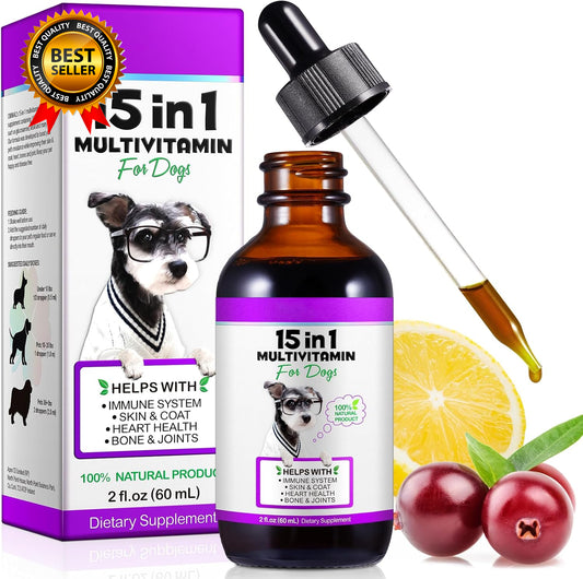 Dog 15 in 1 Dog Liquid Drops Supplements Dog for Heart