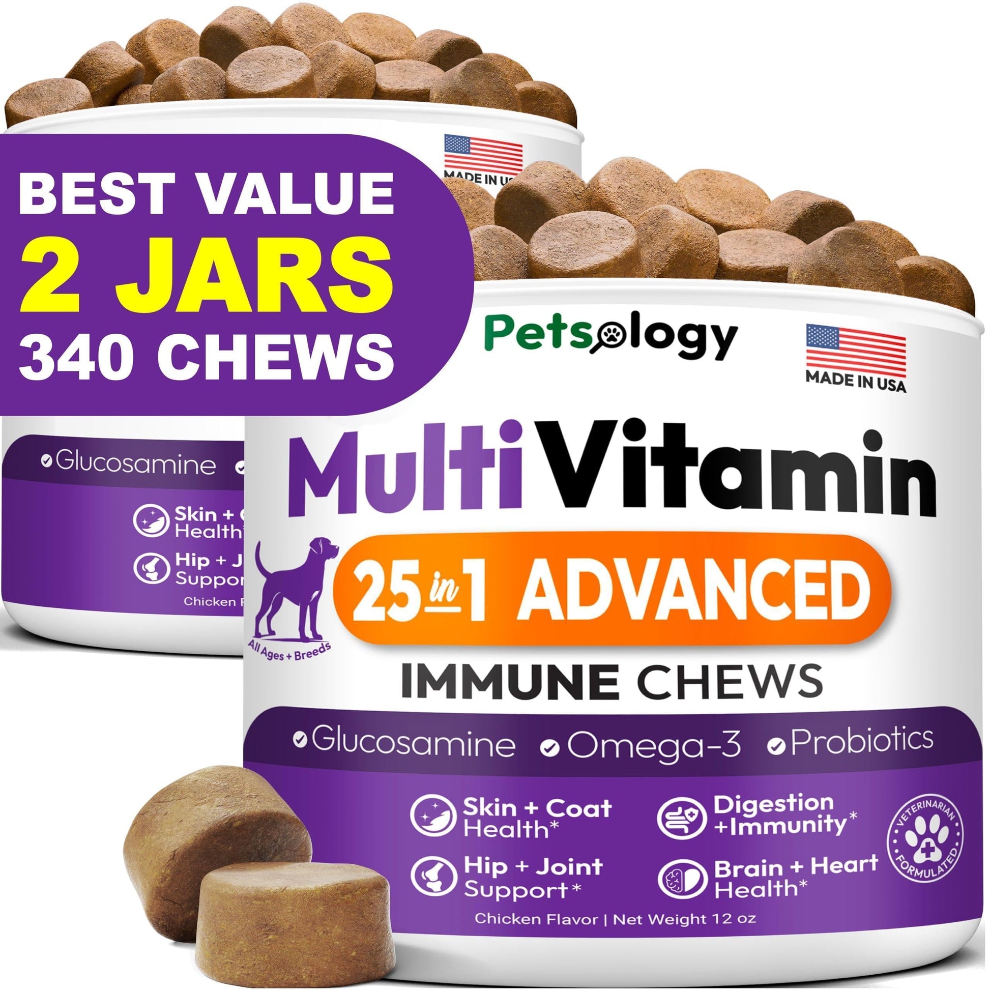 (2 Pack) Multivitamin Chews for Dogs